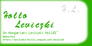 hollo leviczki business card